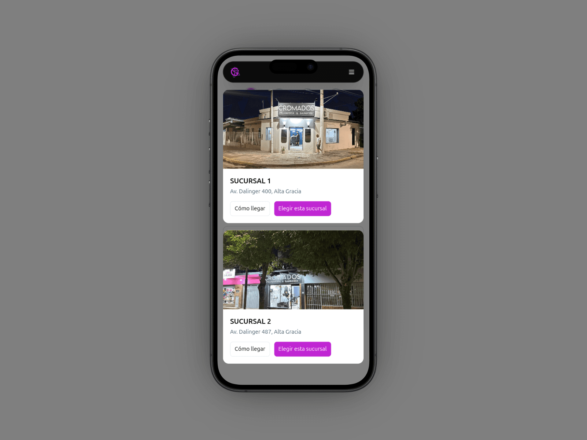 Selección de Sucursal